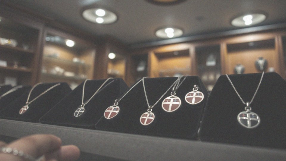 Jakie rodzaje naszyjników z herbem Czarnogóry można znaleźć?
